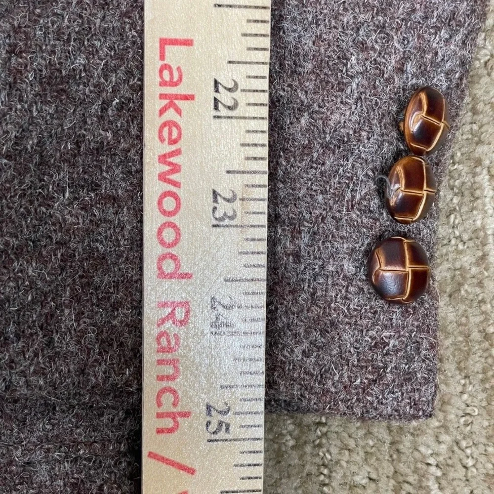 Harris Tweed Skaw's of Perth Blazer Mens 40‎ Brown Mauve Wool Excellent Vintage